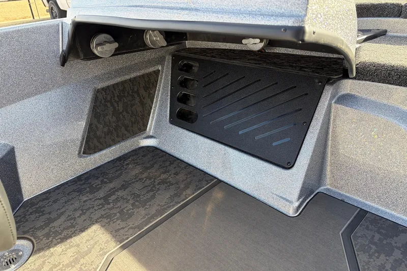 Slide: The Image of Interior of 2026 Nitro Z19 XL Pro boat, featuring sleek storage compartment design. - 37
