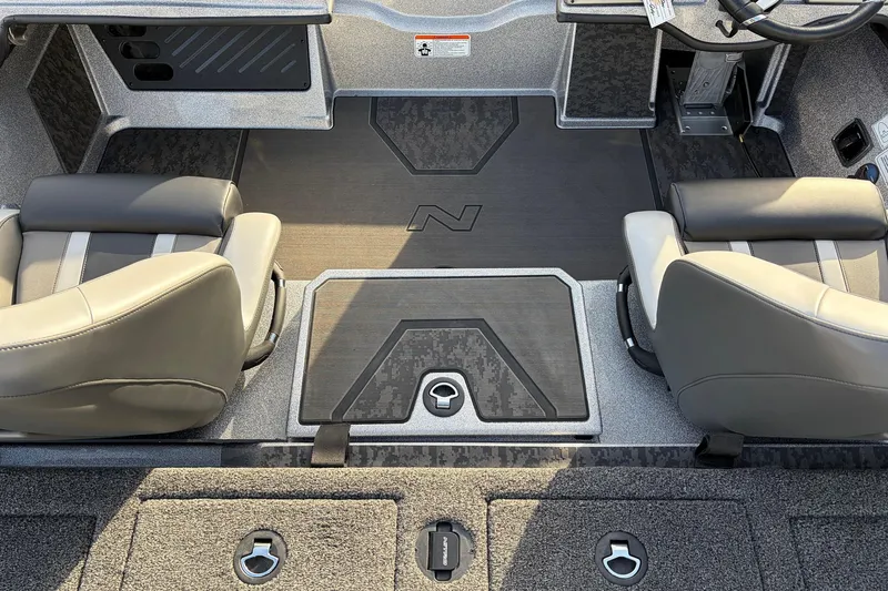 Slide: The Image of 2026 Nitro Z19 XL Pro boat interior with dual seats and sleek design. - 41