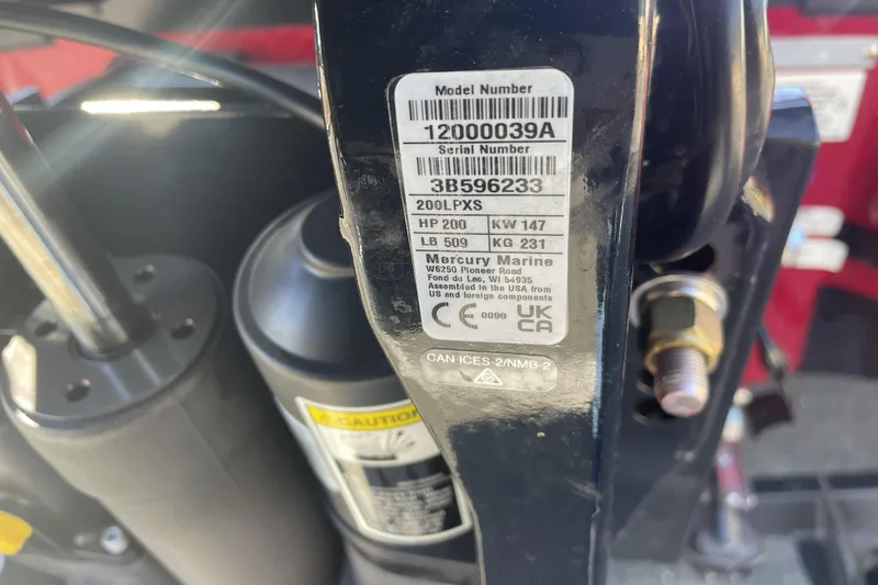 Slide: The Image of Label on a 2026 Nitro Z19 XL boat, showing model and serial numbers. - 112