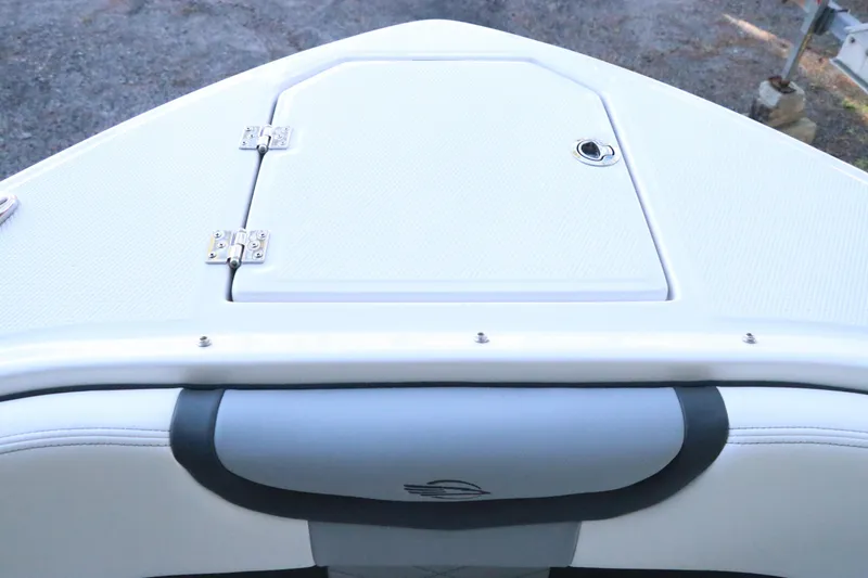 Slide: The Image of Manufacturer Provided Image: Top view of 2025 Chaparral 280 OSX boat layout with dual engines. - 59