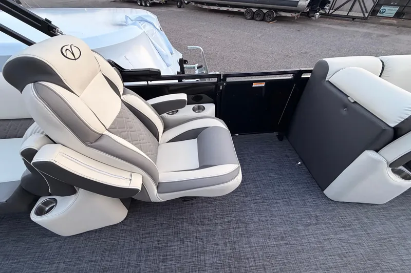 Slide: The Image of 2026 Veranda VR 265 RCP boat interior with luxurious seating and modern design. - 16