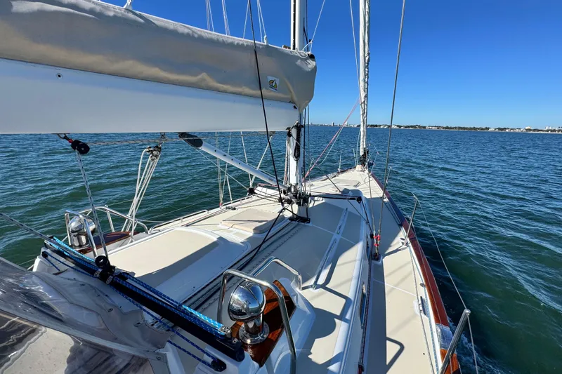 Slide: The Image of Sailing yacht Tartan 4000, 2013 model, cruising on calm blue waters under clear skies. - 29