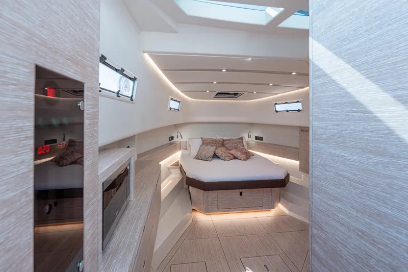 Slide: The Image of Luxurious interior of 2021 Pardo Yachts 43, featuring elegant cabin design and modern amenities. - 36