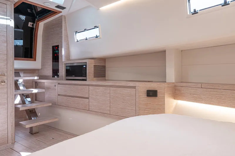 Slide: The Image of Luxurious interior of 2021 Pardo Yachts 43, featuring modern cabinetry and sleek design. - 39