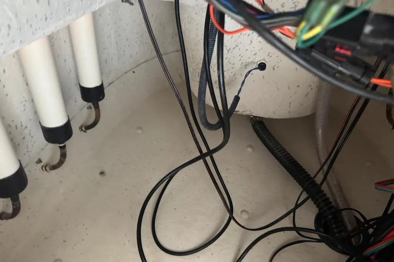 Slide: The Image of Wiring and components inside a 2016 Carolina Skiff 198 DLV boat. - 50