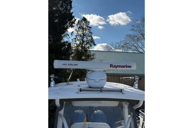 Slide: The Image of 2012 Tidewater 250 CC Adventure boat with Raymarine HD Color radar system. - 17