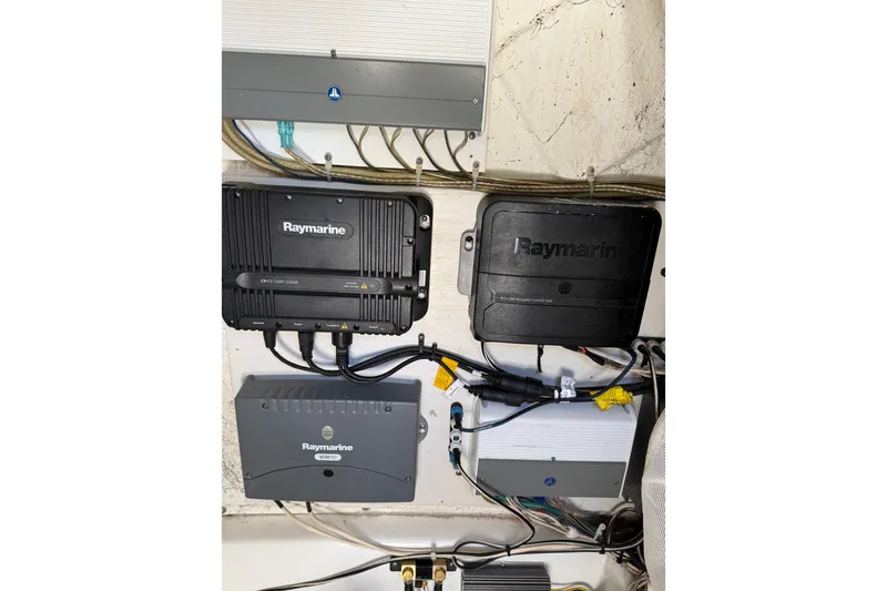 Slide: The Image of Raymarine electronic equipment installed on a 2012 Tidewater 250 CC Adventure boat. - 22
