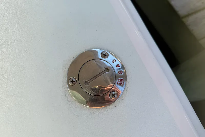 Slide: The Image of Electrical panel with circuit breakers and wiring in a 2013 Freeman 33 boat. - 37