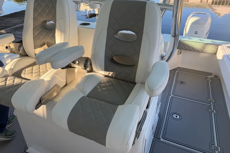 Slide: The Image of Stainless steel fittings on Freeman 33 boat, 2013 model, with Z30 component. - 63