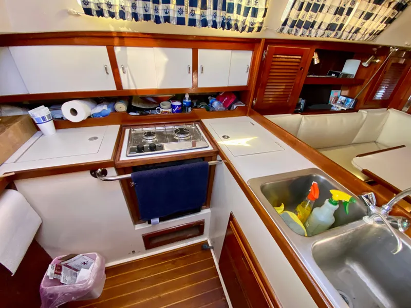 Slide: The Image of Interior of 1989 Catalina 36 yacht kitchen. - 21
