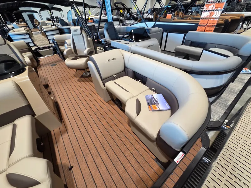 Slide: The Image of 2026 Bentley Pontoons Legacy 200 Navigator interior view. - 5