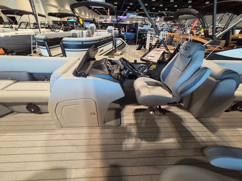 Slide: The Image of Interior of the 2026 Bentley Pontoons Legacy 220 Navigator. - 13