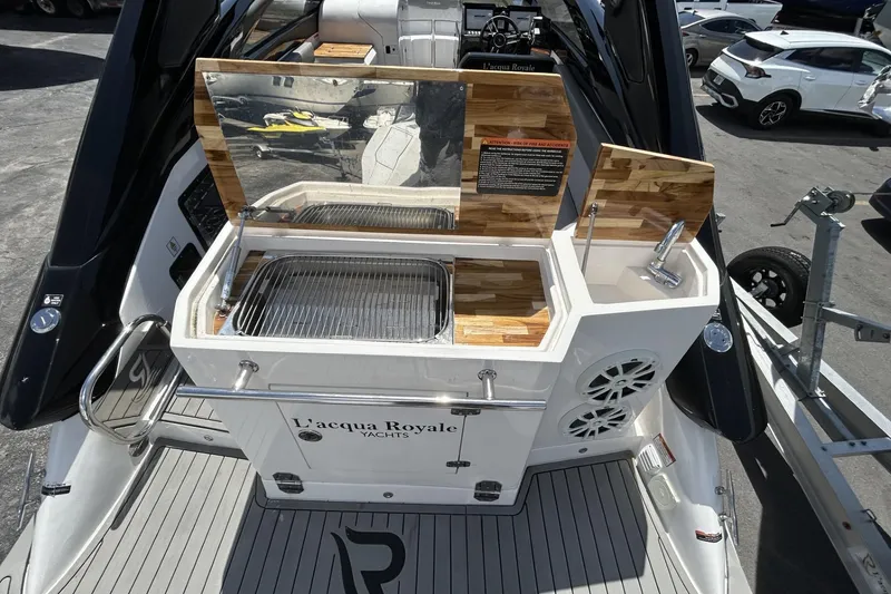 Slide: The Image of Outdoor kitchen on 2024 L'acqua Royale LR280 GRAN CABRIO yacht with grill and sink. - 25
