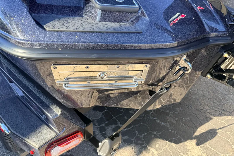 Slide: The Image of Rear view of 2026 Vexus VXS20 boat with metallic finish and trailer attachment. - 6