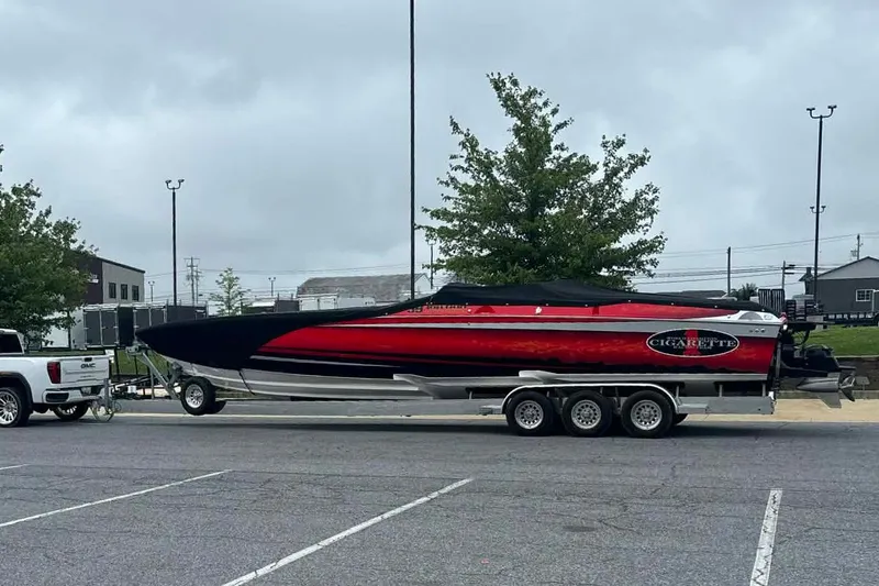 Slide: The Image of 2011 Cigarette 39' Top Gun Unlimited boat at Grand Sport Center. - 14