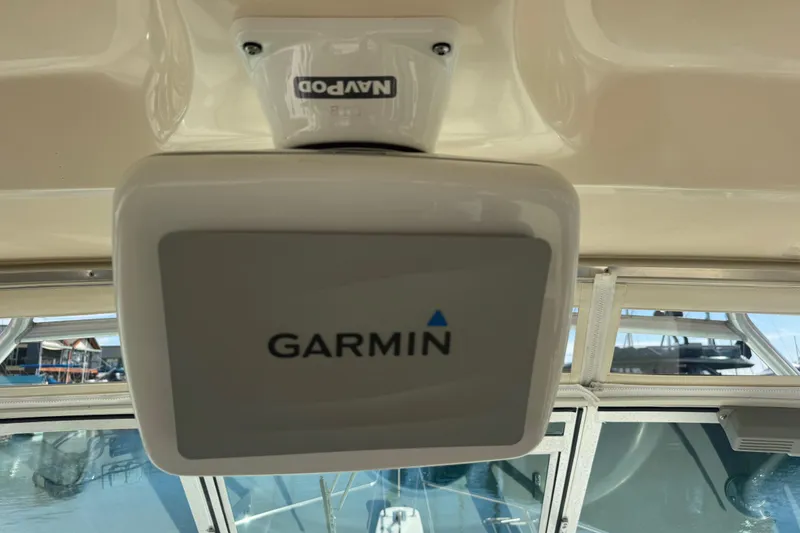 Slide: The Image of Garmin navigation system on 2007 Grady-White Express 360 boat interior. - 26