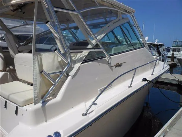 Slide: The Image of 2007 Grady-White Express 360 boat docked at marina. - 35