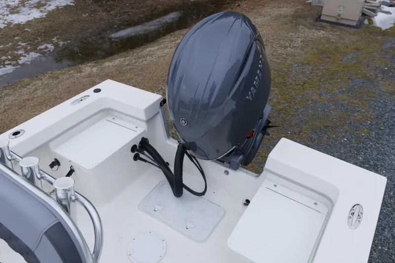 Slide: The Image of 2026 May-Craft 208 CC boat with Yamaha outboard motor, rear view. - 15