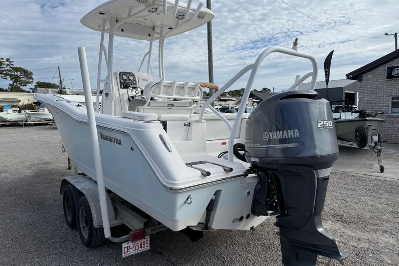 Slide: The Image of 2014 Tidewater 230 LXF boat with Yamaha 250 engine on trailer. - 6