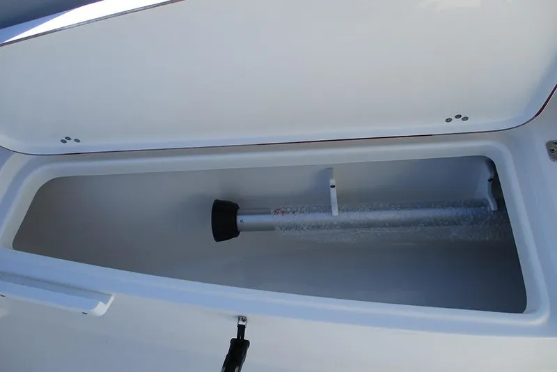 Slide: The Image of Storage compartment of 2026 Sea Pro 262 Offshore boat, open and empty. - 19