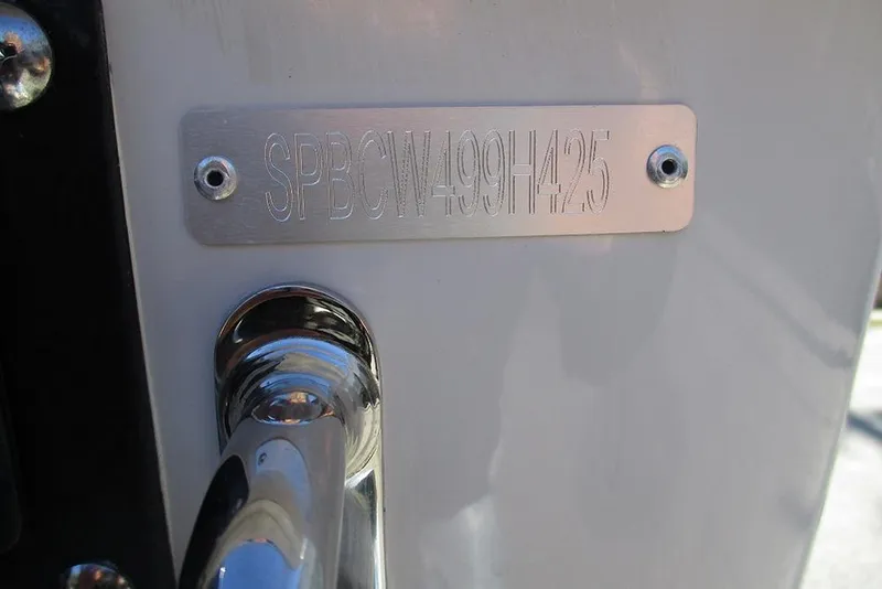 Slide: The Image of 2026 Sea Pro 262 Offshore boat identification plate with serial number. - 43