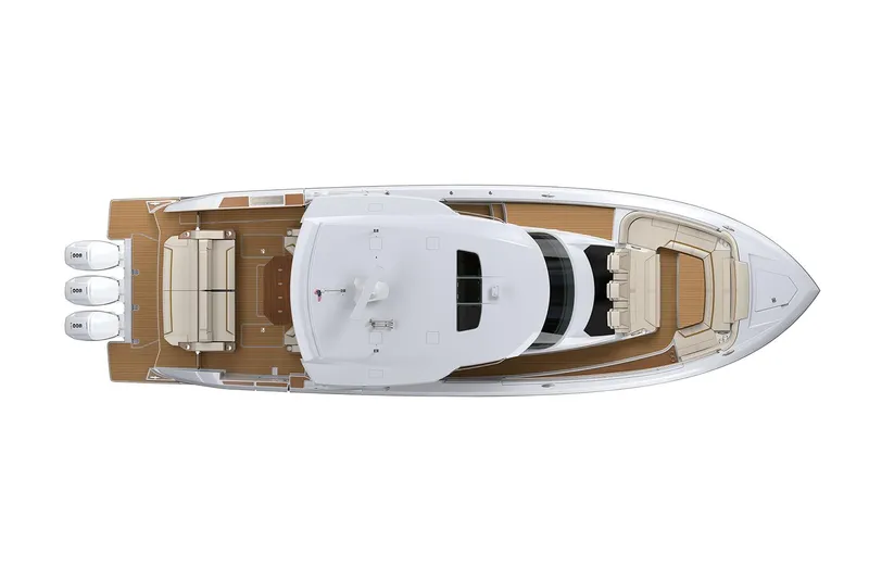 Slide: The Image of Manufacturer Provided Image: Top view of 2025 Tiara Yachts 48 LS luxury yacht with spacious deck layout. - 24