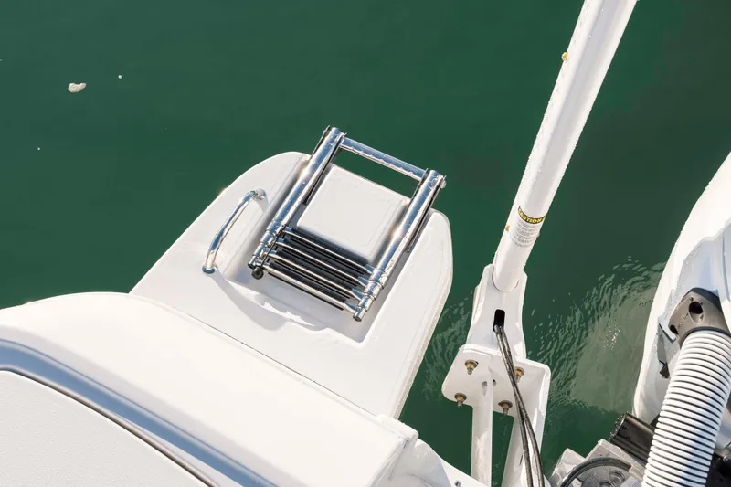 Slide: The Image of Boarding ladder on a 2026 Caymas 26 HB boat. - 32
