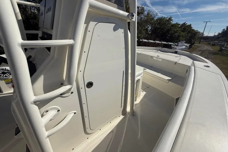 Slide: The Image of 2025 Pathfinder 2400 Open boat interior with sleek design and modern features. - 45