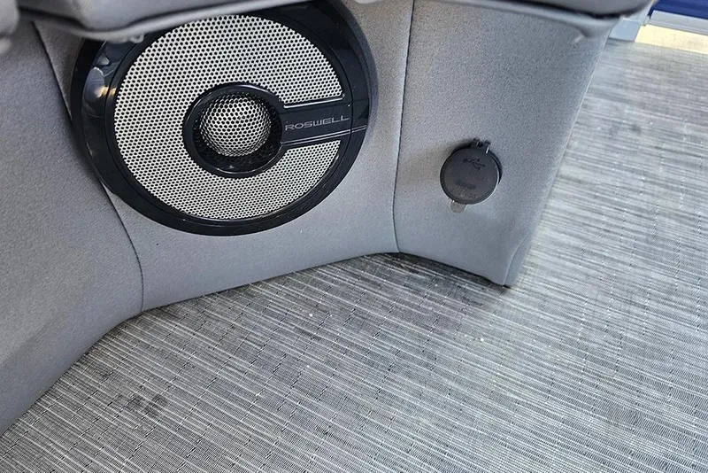 Slide: The Image of Speaker and outlet on 2022 Bennington 24 LXFB boat interior. - 26