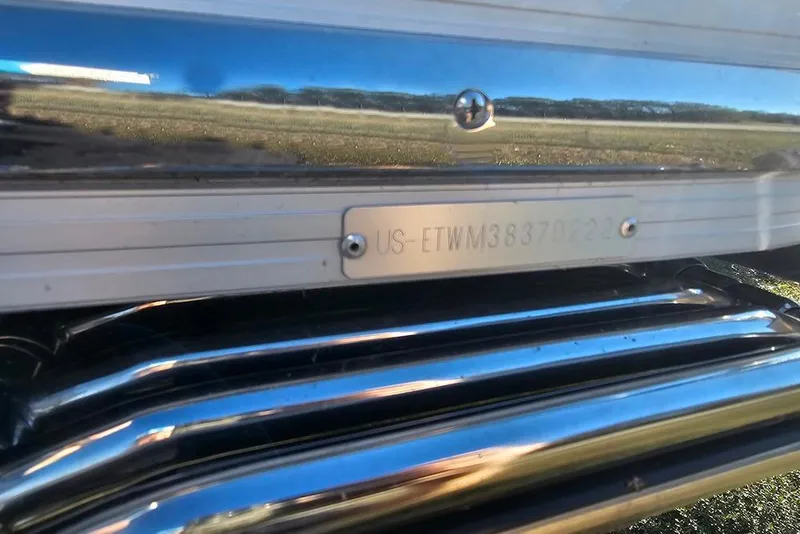 Slide: The Image of 2022 Bennington 24 LXFB boat identification plate with serial number. - 29