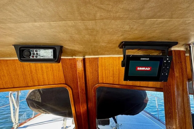 Slide: The Image of Interior of a 1979 Californian 34 boat with Simrad navigation equipment. - 29