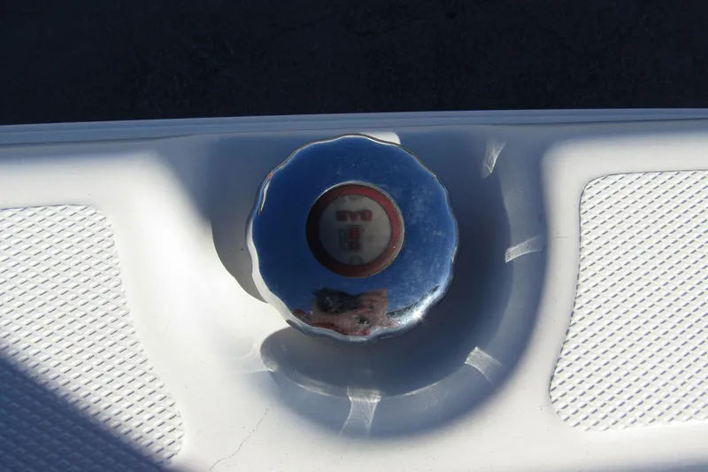Slide: The Image of Close-up of a Clearwater Sportfishing Boats 2200 CC 2019 fuel cap. - 30