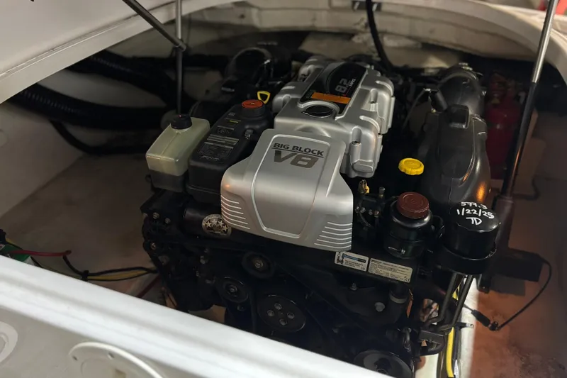 Slide: The Image of Engine compartment of a 2016 Chaparral 287 SSX with a Big Block V8 engine. - 11