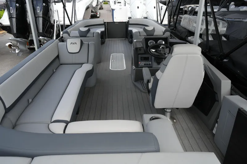 Slide: The Image of 2026 Avalon Catalina Cruise Funship interior with spacious seating and modern helm. - 32