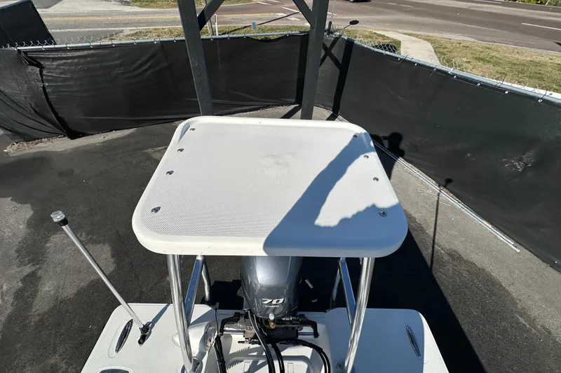 Slide: The Image of 2013 Spyder FX17 Flicker boat with elevated platform and outboard motor. - 35