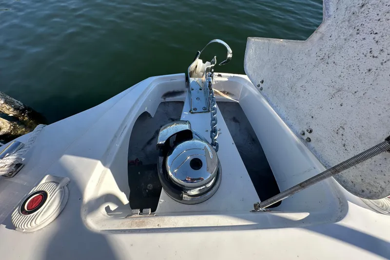 Slide: The Image of Anchor system on 2025 NX Boats 370, featuring a sleek, modern design. - 88