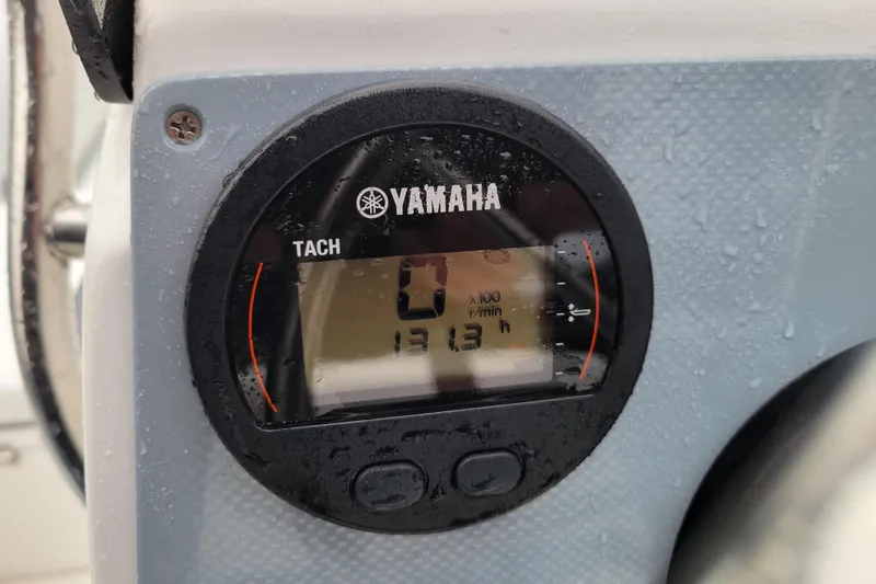 Slide: The Image of Yamaha tachometer on 2014 AB Inflatables Oceanus 15 VST, displaying 131.3 hours. - 14