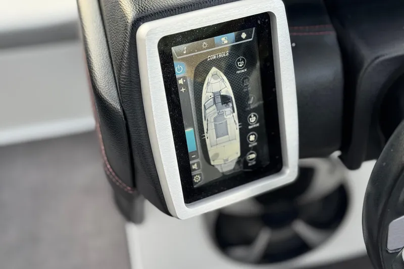 Slide: The Image of Touchscreen control panel on 2020 Malibu Wakesetter 22 LSV boat dashboard. - 36