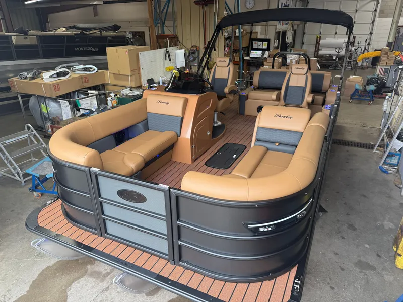 Slide: The Image of Bentley Pontoons Elite 200HP 223 Swingback Tritoon 2026 - 55