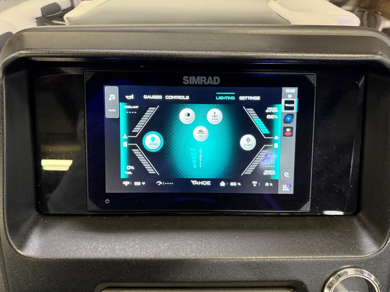 Slide: The Image of Tahoe Cascade 200HP QLS 2385 Quad Lounge Shift Tritoon 2025 - 15