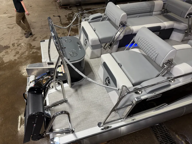 Slide: The Image of Tahoe Cascade 2385 Quad Lounge Shift Flip Tritoon & Honda 4-Stroke EFI 2025 - 5