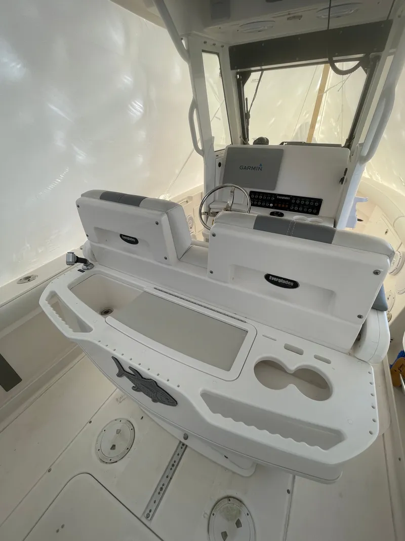 Slide: The Image of Interior view of a 2017 Everglades 255 Center Console boat. - 13
