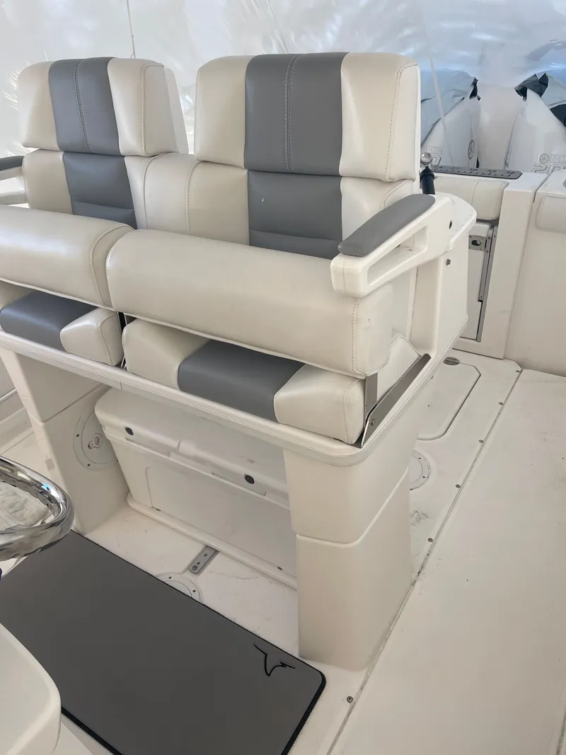 Slide: The Image of Interior of Everglades 255 Center Console boat, year 2017. - 14