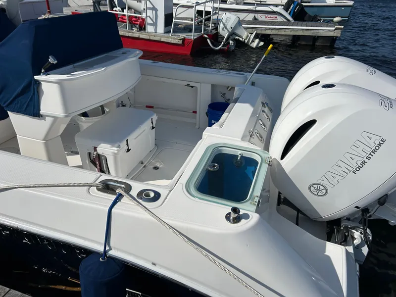 Slide: The Image of 2017 Everglades 255 Center Console with Yamaha engines at dock. - 6