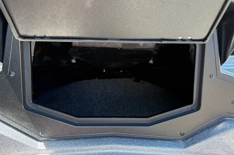 Slide: The Image of Open storage compartment in 2026 Nitro Z19 XL boat. - 29