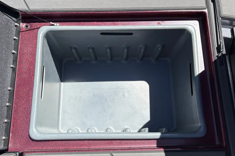Slide: The Image of Open storage compartment in 2026 Nitro Z19 XL boat, featuring a spacious interior. - 35