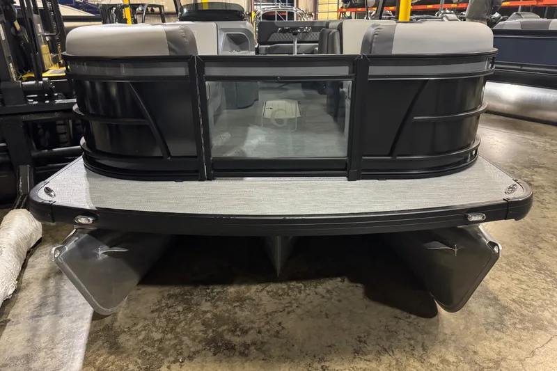 Slide: The Image of 2026 Godfrey Sweetwater 2286 SFL pontoon boat in a showroom setting. - 3