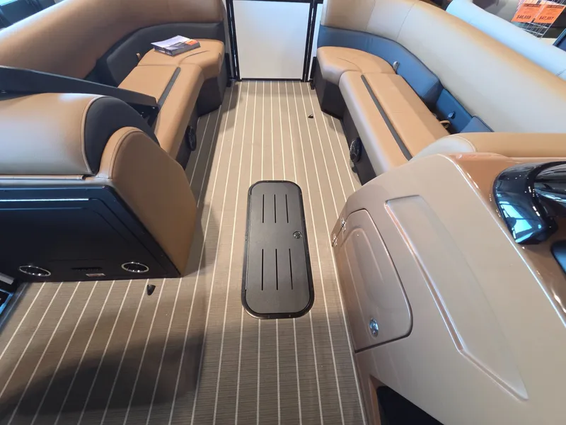 Slide: The Image of Interior of the 2026 Bentley Pontoons Legacy 243 Navigator. - 11