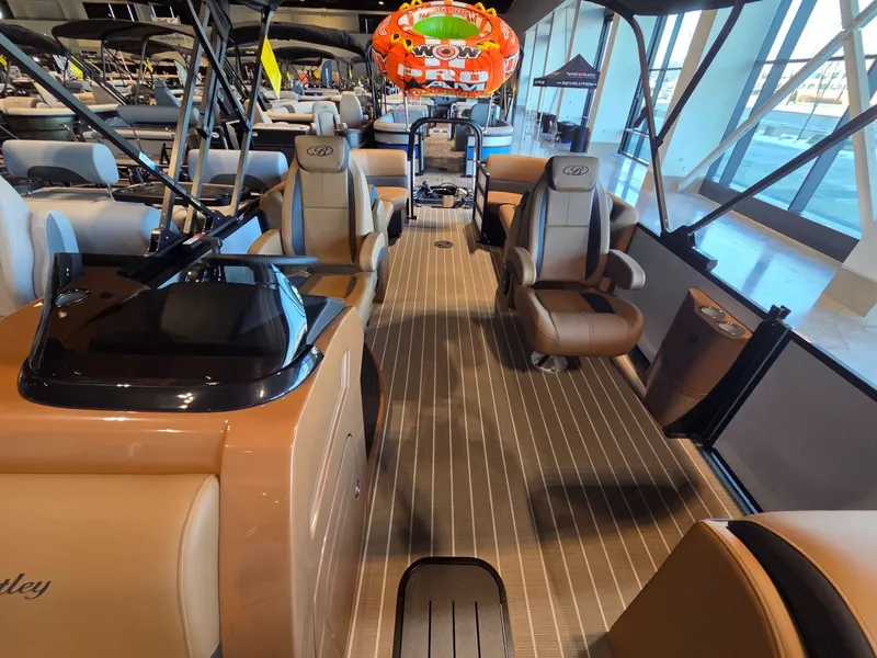 Slide: The Image of Interior of the 2026 Bentley Pontoons Legacy 243 Navigator. - 13