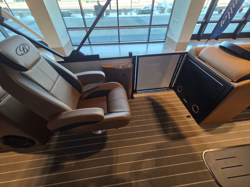 Slide: The Image of Interior of the 2026 Bentley Pontoons Legacy 243 Navigator. - 14